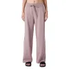 The light purple loose sportswear pants are versatile for women's casual wear, with a high waist and comfortable drape Item Picture